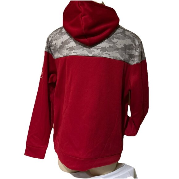 Nebraska Huskers Colosseum OHT Mens Military Hoodie L Red Gray Camo NCAA NEW - Picture 11 of 14